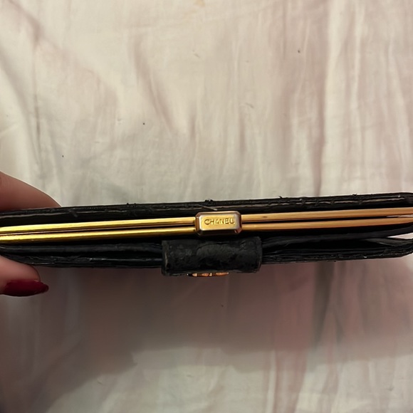 SOLD Authentic WOC Large Timeless Wild Stitch Chanel Leather Wallet Snap Closure - Picture 6 of 12